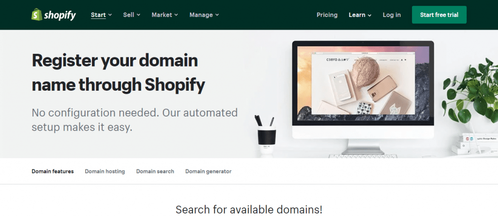 shopify domain